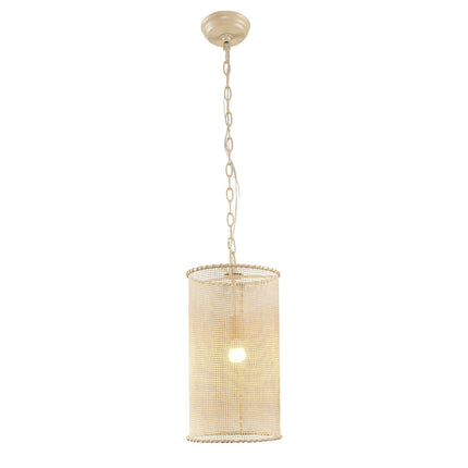 1-Light Wooden Beads Farmhouse Beige Pendant Lighting Home Decor > Lighting > Ceiling Lights > Pendant Lights TriadCommerceInc Beige