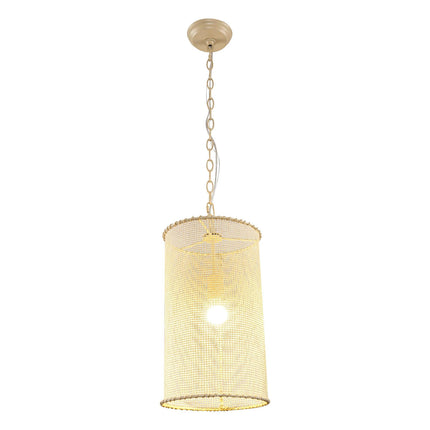 1-Light Wooden Beads Farmhouse Beige Pendant Lighting Home Decor > Lighting > Ceiling Lights > Pendant Lights TriadCommerceInc