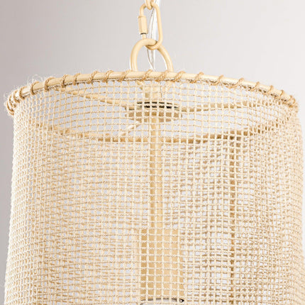 1-Light Wooden Beads Farmhouse Beige Pendant Lighting Home Decor > Lighting > Ceiling Lights > Pendant Lights TriadCommerceInc