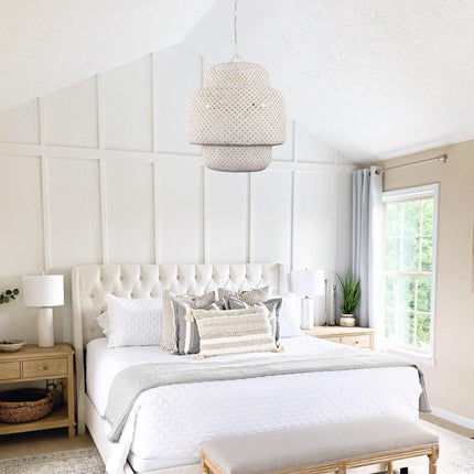 Rustic 3-Light White Dry Rated Farmhouse Pendant Light Home Decor > Lighting > Ceiling Lights > Pendant Lights TriadCommerceInc