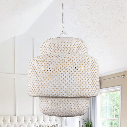 Rustic 3-Light White Dry Rated Farmhouse Pendant Light Home Decor > Lighting > Ceiling Lights > Pendant Lights TriadCommerceInc