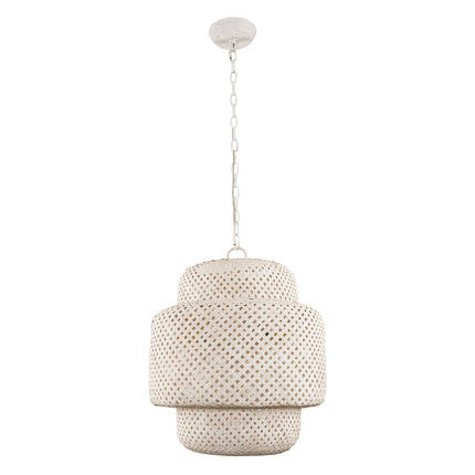 Rustic 3-Light White Dry Rated Farmhouse Pendant Light Home Decor > Lighting > Ceiling Lights > Pendant Lights TriadCommerceInc White