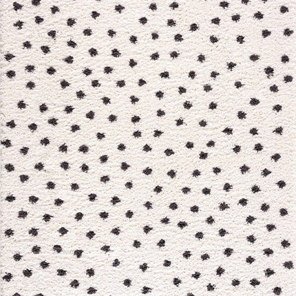 Chaia Dotted Black & White Plush Rug Rugs TriadCommerceInc
