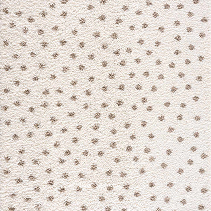 Chaia Dotted Cream & Brown Plush Rug Rugs TriadCommerceInc