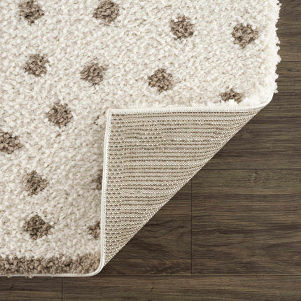 Chaia Dotted Cream & Brown Plush Rug Rugs TriadCommerceInc