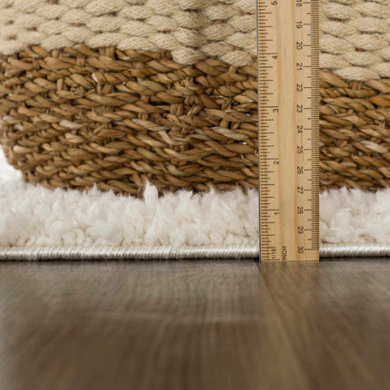Chaia Dotted Cream & Brown Plush Rug Rugs TriadCommerceInc