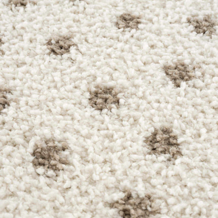 Chaia Dotted Cream & Brown Plush Rug Rugs TriadCommerceInc