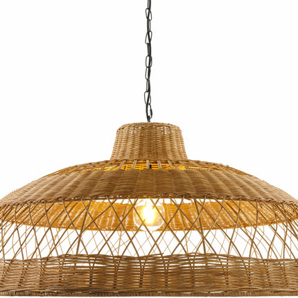 Bailleval Dark Brown Rattan Pendant Pendants TriadCommerceInc