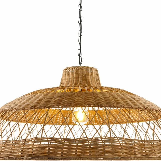 Bailleval Dark Brown Rattan Pendant Pendants TriadCommerceInc