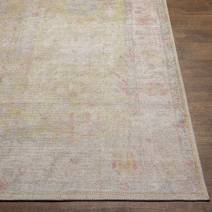Bozkurt Vintage Flat Pile Washable Rug Rugs TriadCommerceInc