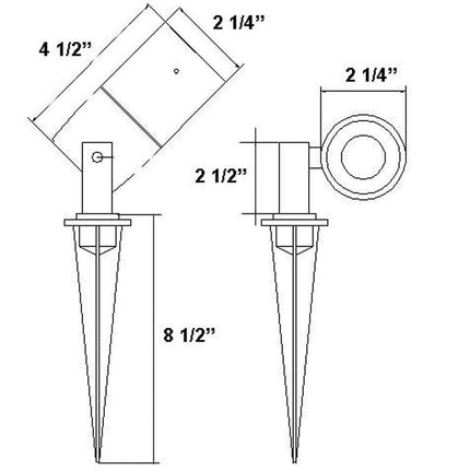 Low Voltage Outdoor Aluminum Bullet Spotlight Spot Light TriadCommerceInc