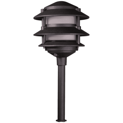 12V Aluminum Pagoda Landscape Path Light Path Light TriadCommerceInc Black None