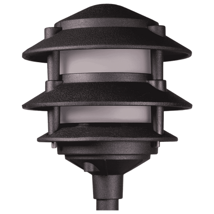 Black Aluminum Low Voltage Pagoda Path Light Path Light TriadCommerceInc