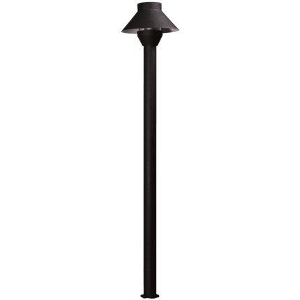 Aluminum Low Voltage Small Hat Path Light with Spike Path Light TriadCommerceInc Black None