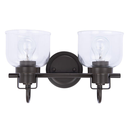 Brighton 2-Light Dark Bronze Dimmable Vanity Light Home Decor > Lighting > Wall Lighting > Wall Sconces TriadCommerceInc