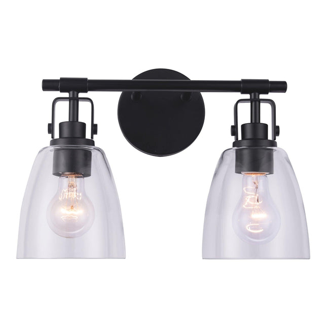 Brilliance Modern Farmhouse 2-Light Vanity Light Black Home Decor > Lighting > Wall Lighting > Wall Sconces TriadCommerceInc Black