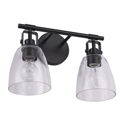 Brilliance Modern Farmhouse 2-Light Vanity Light Black Home Decor > Lighting > Wall Lighting > Wall Sconces TriadCommerceInc