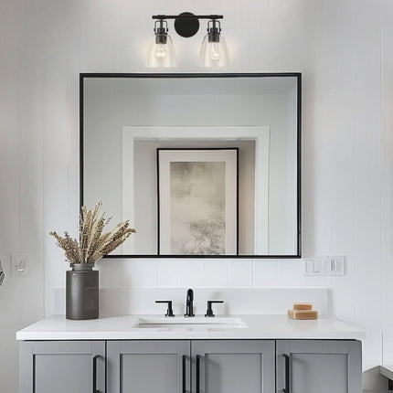 Brilliance Modern Farmhouse 2-Light Vanity Light Black Home Decor > Lighting > Wall Lighting > Wall Sconces TriadCommerceInc
