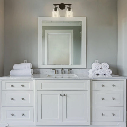 Brilliance Modern Farmhouse 2-Light Vanity Light Black Home Decor > Lighting > Wall Lighting > Wall Sconces TriadCommerceInc