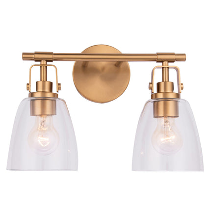 Brilliance Modern Farmhouse 2-Light Vanity Light Black Home Decor > Lighting > Wall Lighting > Wall Sconces TriadCommerceInc Golden