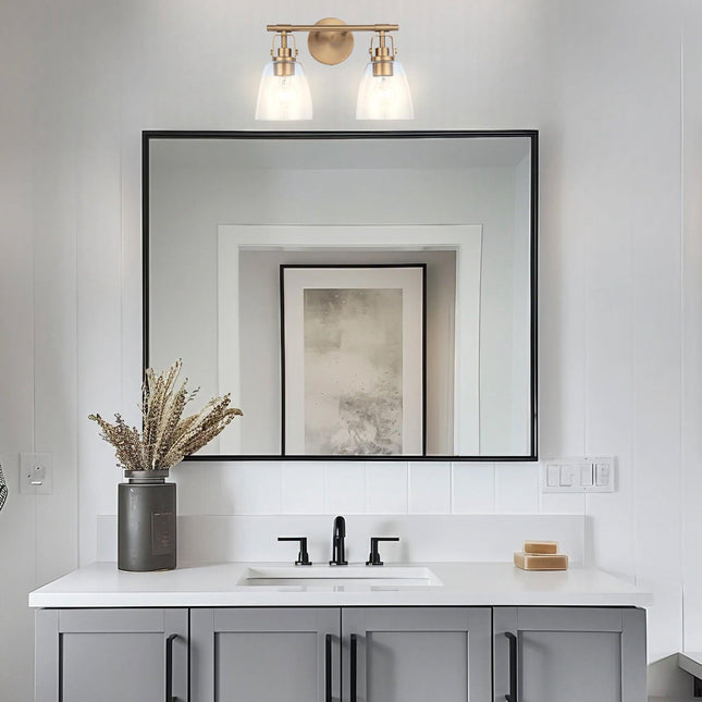 Brilliance Modern Farmhouse 2-Light Vanity Light Black Home Decor > Lighting > Wall Lighting > Wall Sconces TriadCommerceInc