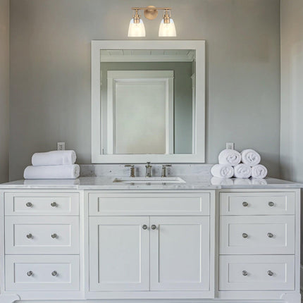 Brilliance Modern Farmhouse 2-Light Vanity Light Black Home Decor > Lighting > Wall Lighting > Wall Sconces TriadCommerceInc
