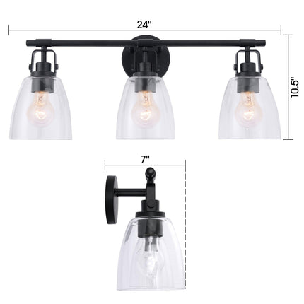 Brilliance Modern Farmhouse 3-Light Vanity Light Fixture Home Decor > Lighting > Wall Lighting > Wall Sconces TriadCommerceInc