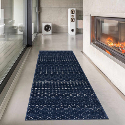 Tigrican Navy 2335 Area Rug Rugs TriadCommerceInc 2'7" x 7'3" Runner