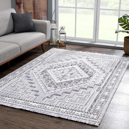 Alya 3D Saxony Rug with Fringes - Clearance Rugs TriadCommerceInc 5'3" x 7'3" Rectangle