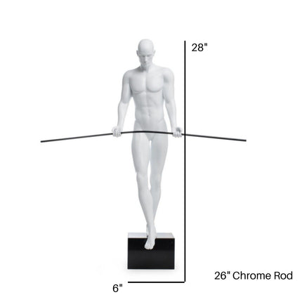 Balance Man White Sculpture TriadCommerceInc   