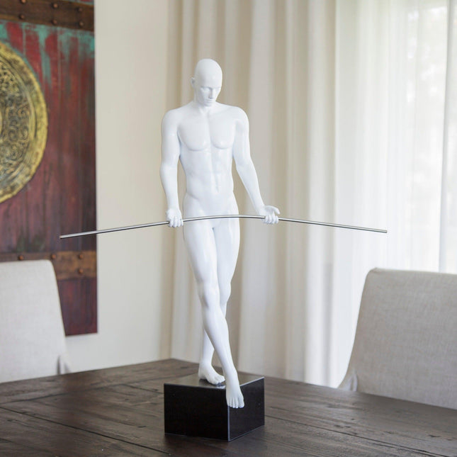 Balance Man White Sculpture TriadCommerceInc   