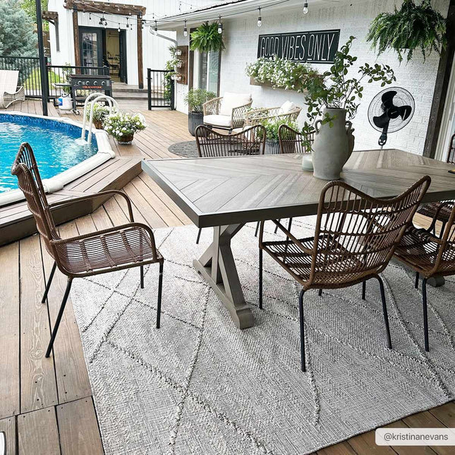 Baqer Bone & Tan Textured Performance Rug - Clearance Rugs TriadCommerceInc
