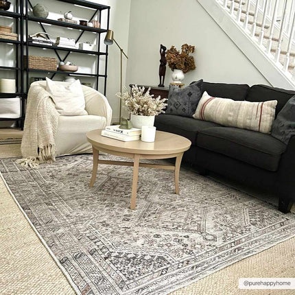 Barny Beige Flat Pile Washable Rug Rugs TriadCommerceInc