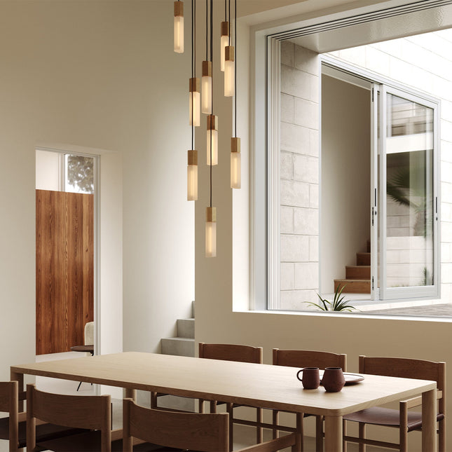 Basalt Nine Pendant Light in Brass Home Decor > Lighting > Ceiling Lights > Pendant Lights TriadCommerceInc