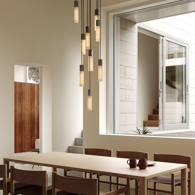 Basalt Nine Pendant Light in Stainless Steel Home Decor > Lighting > Ceiling Lights > Pendant Lights TriadCommerceInc