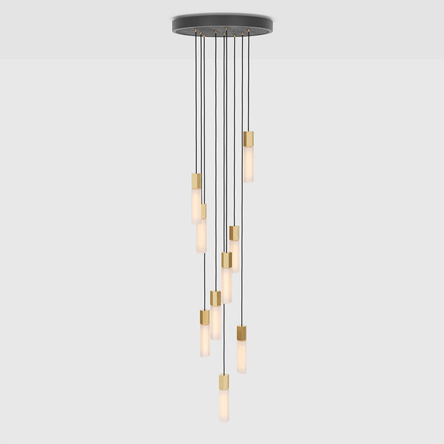 Basalt Nine Pendant Light in Brass Home Decor > Lighting > Ceiling Lights > Pendant Lights TriadCommerceInc Brass