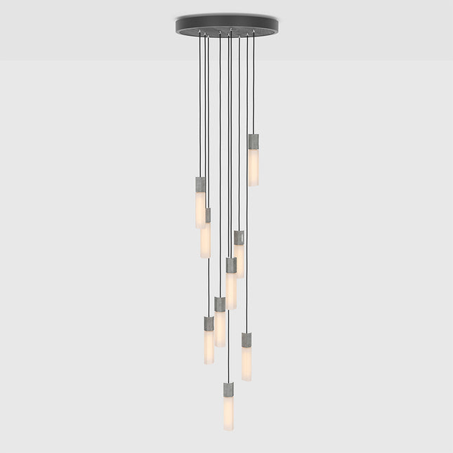 Basalt Nine Pendant Light in Stainless Steel Home Decor > Lighting > Ceiling Lights > Pendant Lights TriadCommerceInc Stainless Steel
