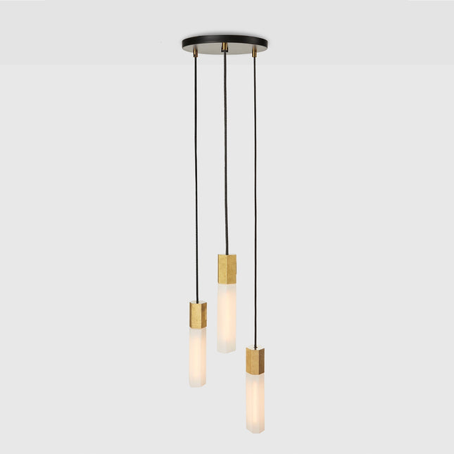 Basalt Triple Pendant Light in Brass Home Decor > Lighting > Ceiling Lights > Pendant Lights TriadCommerceInc Brass