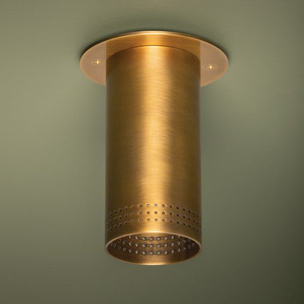 Berger Flush Mount Ceiling Light in Patina Brass Home Decor > Lighting > Ceiling Lights > Flush Mount Ceiling Lights TriadCommerceInc