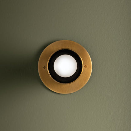 Berger Flush Mount Ceiling Light in Patina Brass Home Decor > Lighting > Ceiling Lights > Flush Mount Ceiling Lights TriadCommerceInc