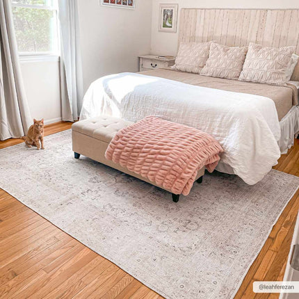 Bethany Vintage Flat Pile Washable Rug Rugs TriadCommerceInc