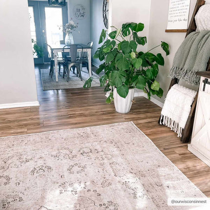 Bethany Vintage Flat Pile Washable Rug Rugs TriadCommerceInc