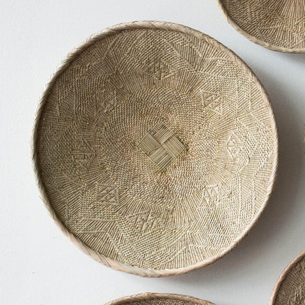 African Wall Basket Decor | Statement Binga Blonde Woven Wall Basket Wall Basket TriadCommerceInc