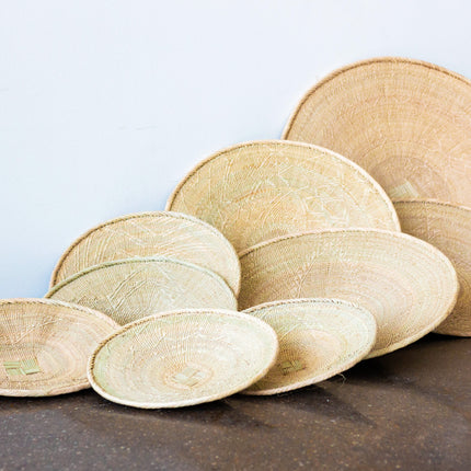 African Wall Basket Decor | Statement Binga Blonde Woven Wall Basket Wall Basket TriadCommerceInc