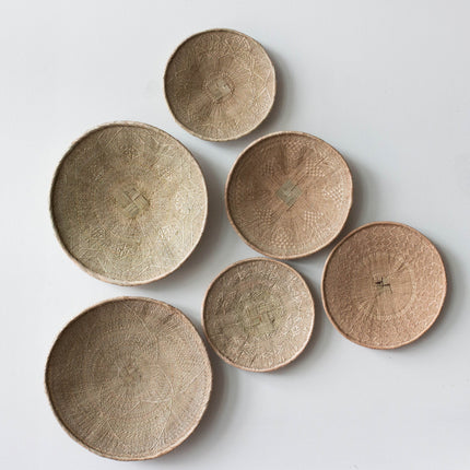 Binga Blonde Natural Woven Wall Basket Wall Basket TriadCommerceInc