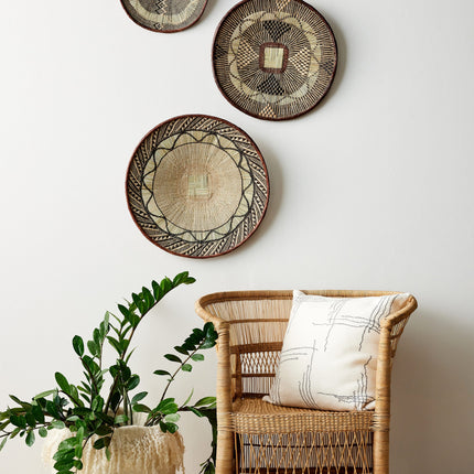 Binga Lace Patterned Basket Wall Basket TriadCommerceInc