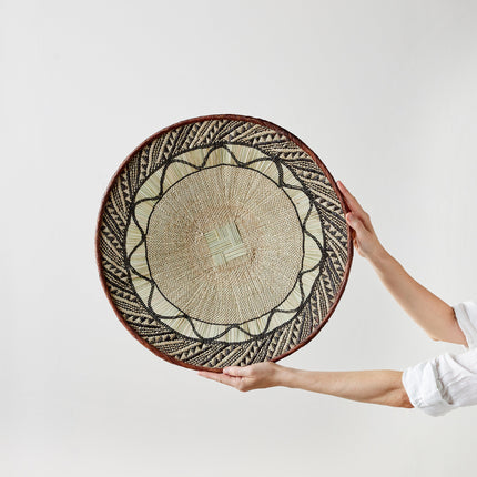 Binga Lace Patterned Basket Wall Basket TriadCommerceInc Large