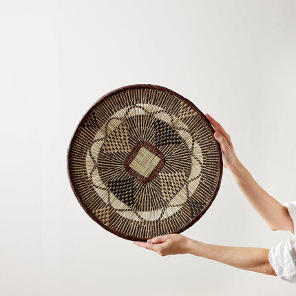 Binga Lace Patterned Basket Wall Basket TriadCommerceInc Medium