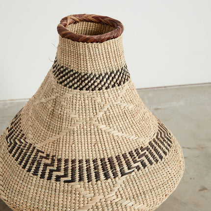 Patterned Binga Nongo Gourd Woven Basket Baskets & Vessels TriadCommerceInc