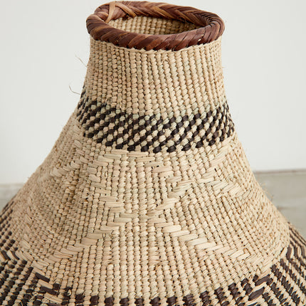 Patterned Binga Nongo Gourd Woven Basket Baskets & Vessels TriadCommerceInc